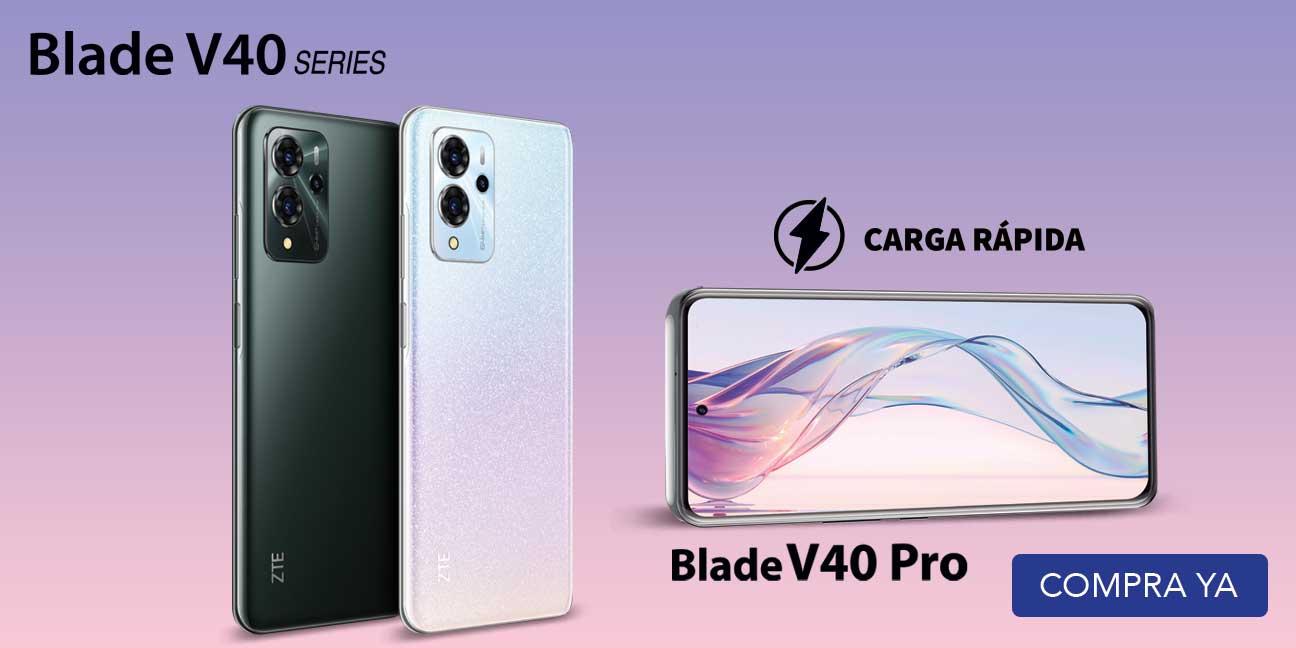 Blade V40 Series. Carga rápida. Blade V40 Pro. Pulsa aquí para ver celulares ZTE.