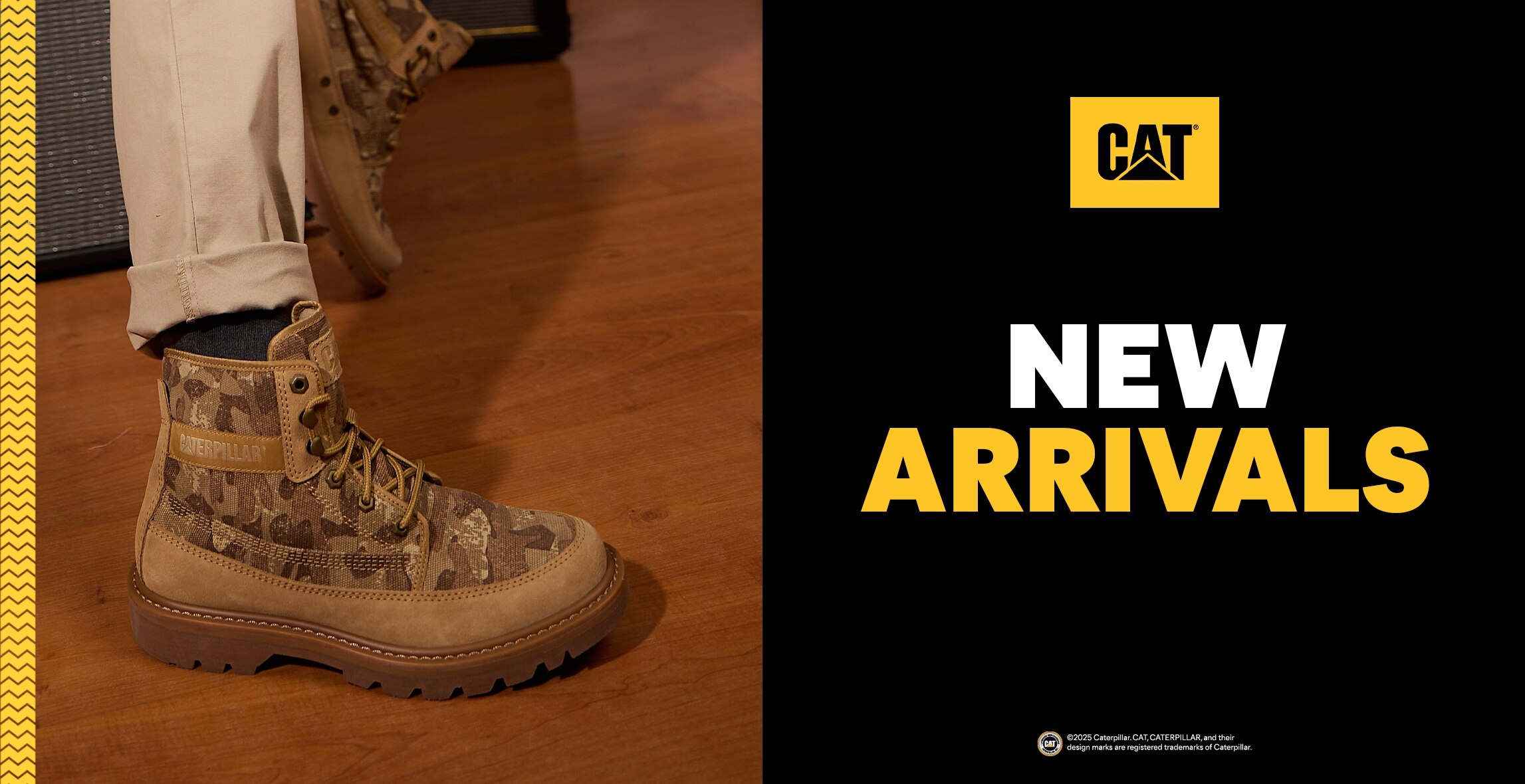 Logo de CAT. New arrivals. Pulsa aquí para conocer las novedades en calzado.