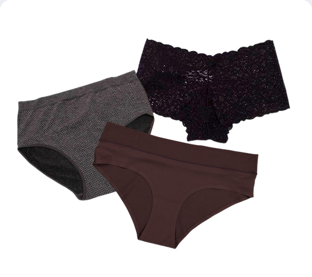 Pantaletas, bóxers, bikini y más. Pulsa aquí para comprar ropa interior.