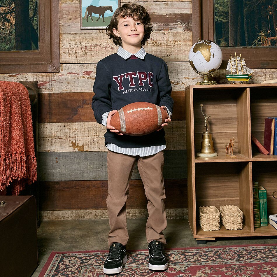Ropa infantil York Team Polo Club. Pulsa aquí para armar el look de tu peque.