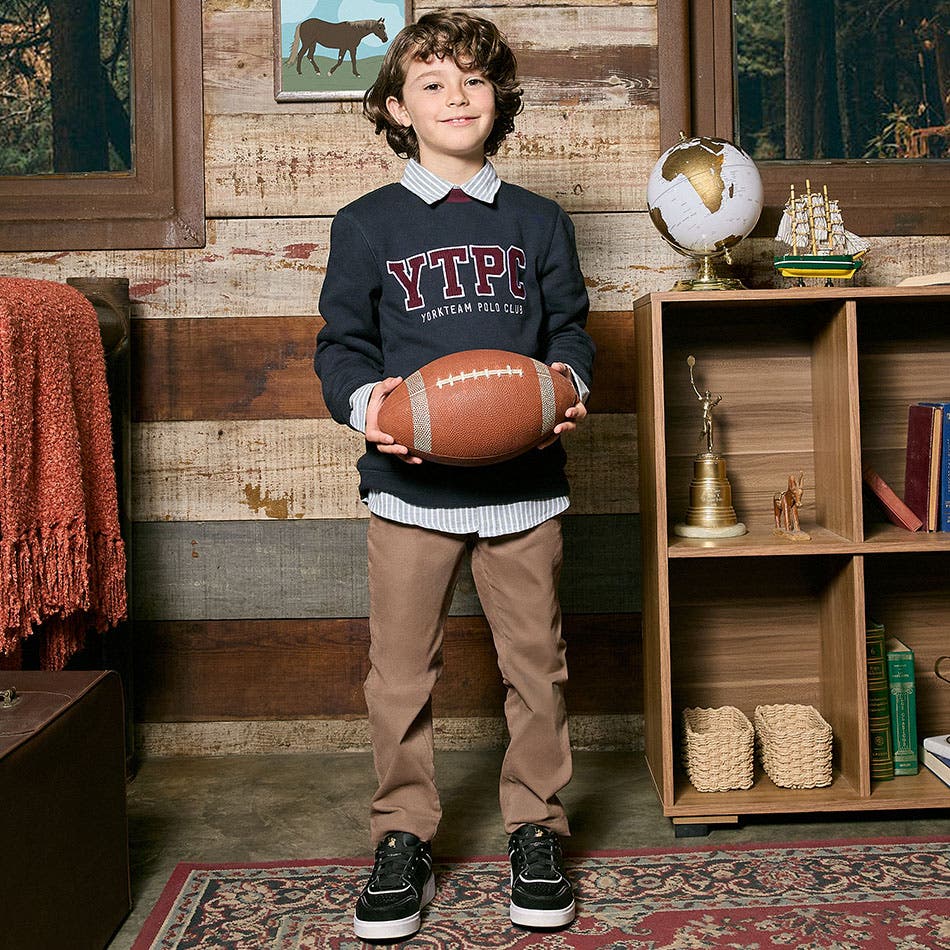 Ropa infantil York Team Polo Club. Pulsa aquí para armar el look de tu peque.