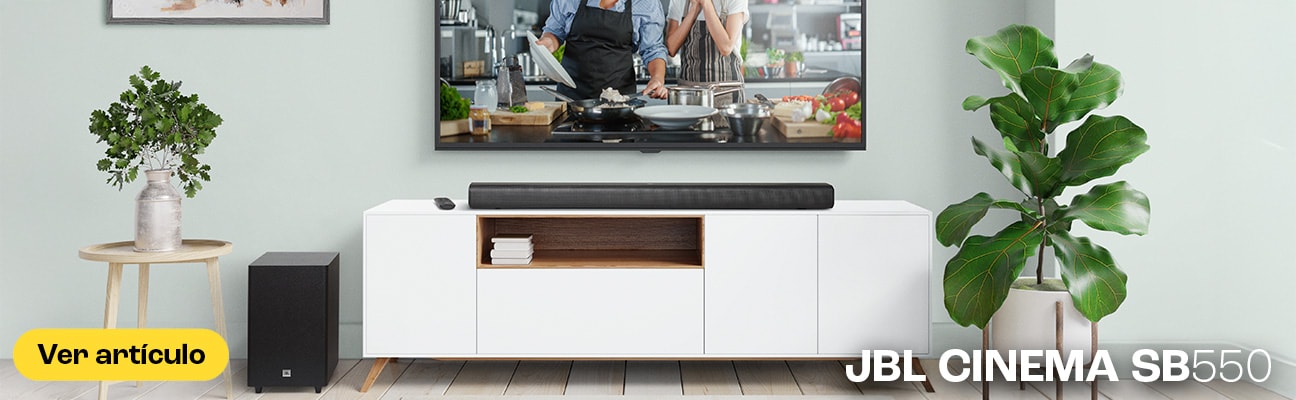 Cinema SB550. Barra de sonido JBL con sistema Dolby Audio. Pulsa aquí para elegir.