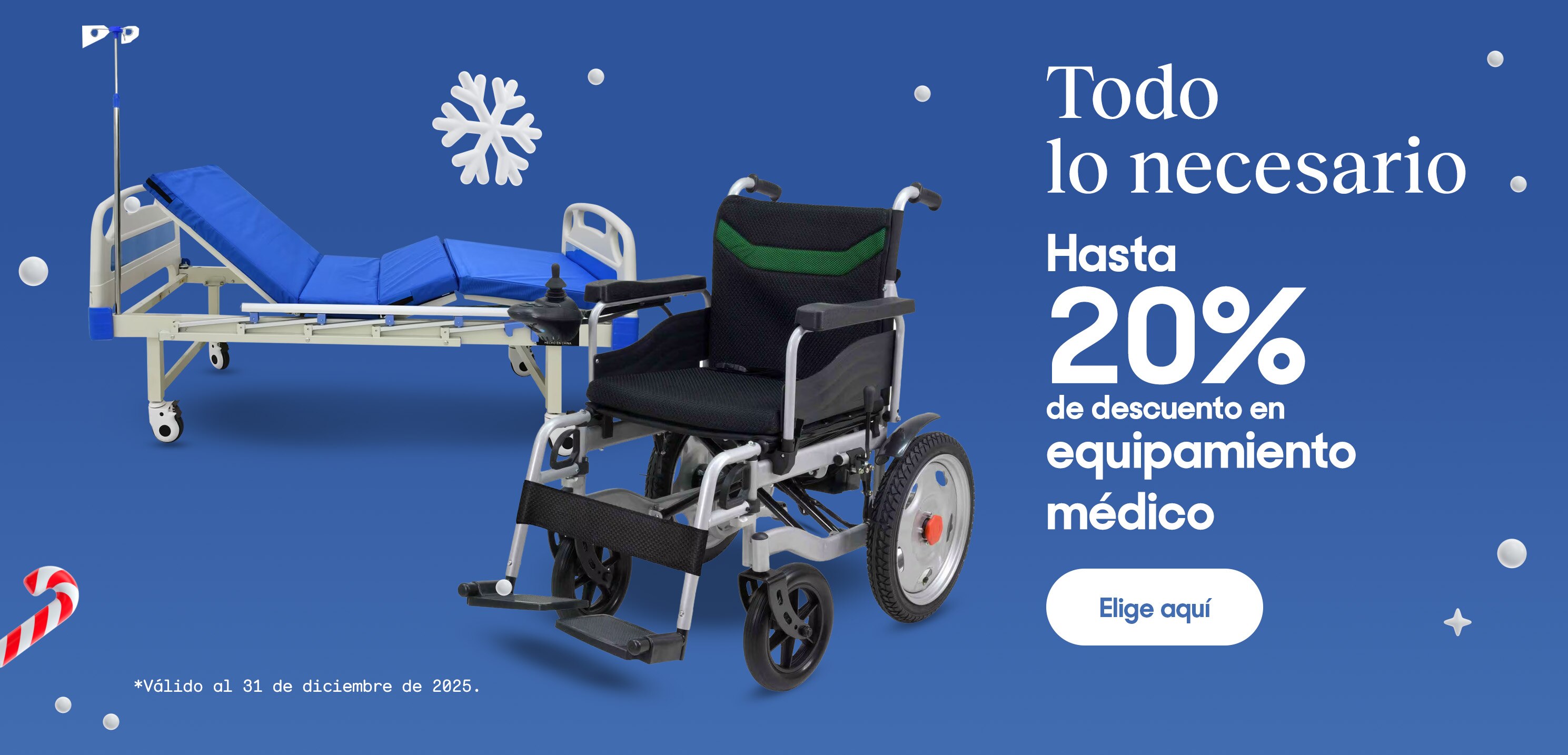 Todo lo necesario. Hasta 20 por ciento de descuento en equipamiento médico. Válido al 31 de diciembre de 2025. Pulsa aquí para ver más.