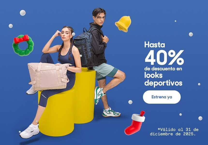 Hasta 40% de descuento en looks deportivos. Válido al 31 de diciembre de 2025. Pulsa aquí para elegir.
