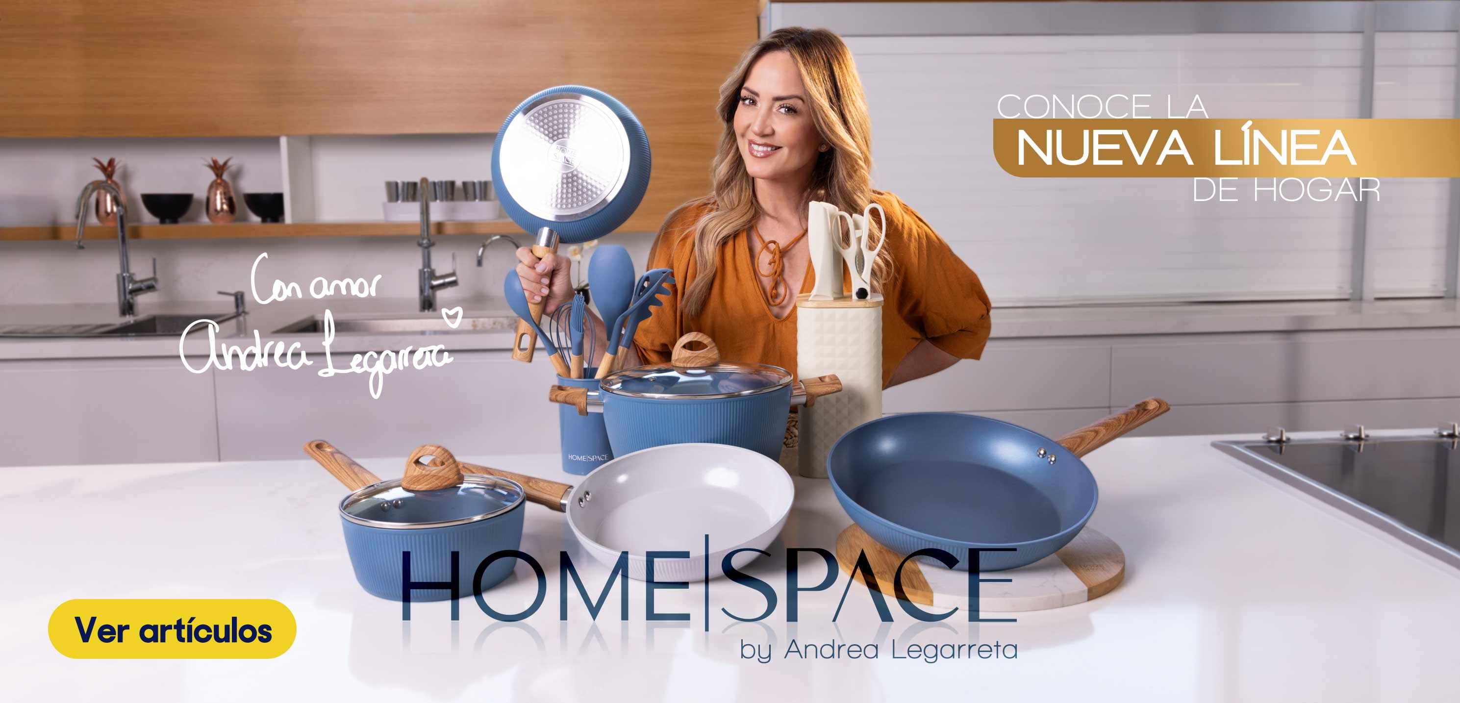 Home Space. By Andrea Legarreta. Diseñado para inspirar, creado para vivir. Pulsa aquí para descubrir baterías de cocina y más.