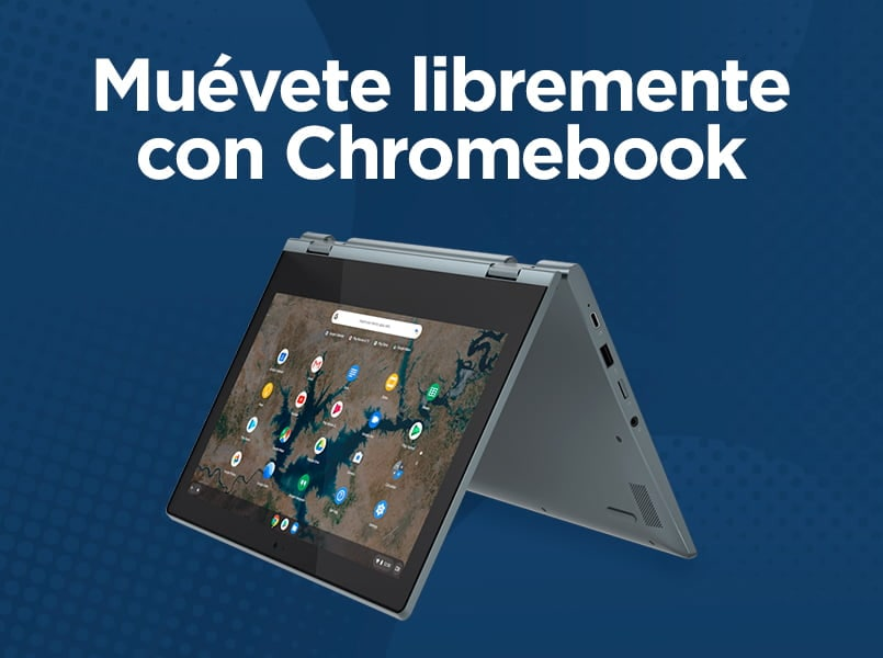 Muévete libremente con Chromebook. Pulsa aquí para ver equipos Chromebook de Lenovo.
