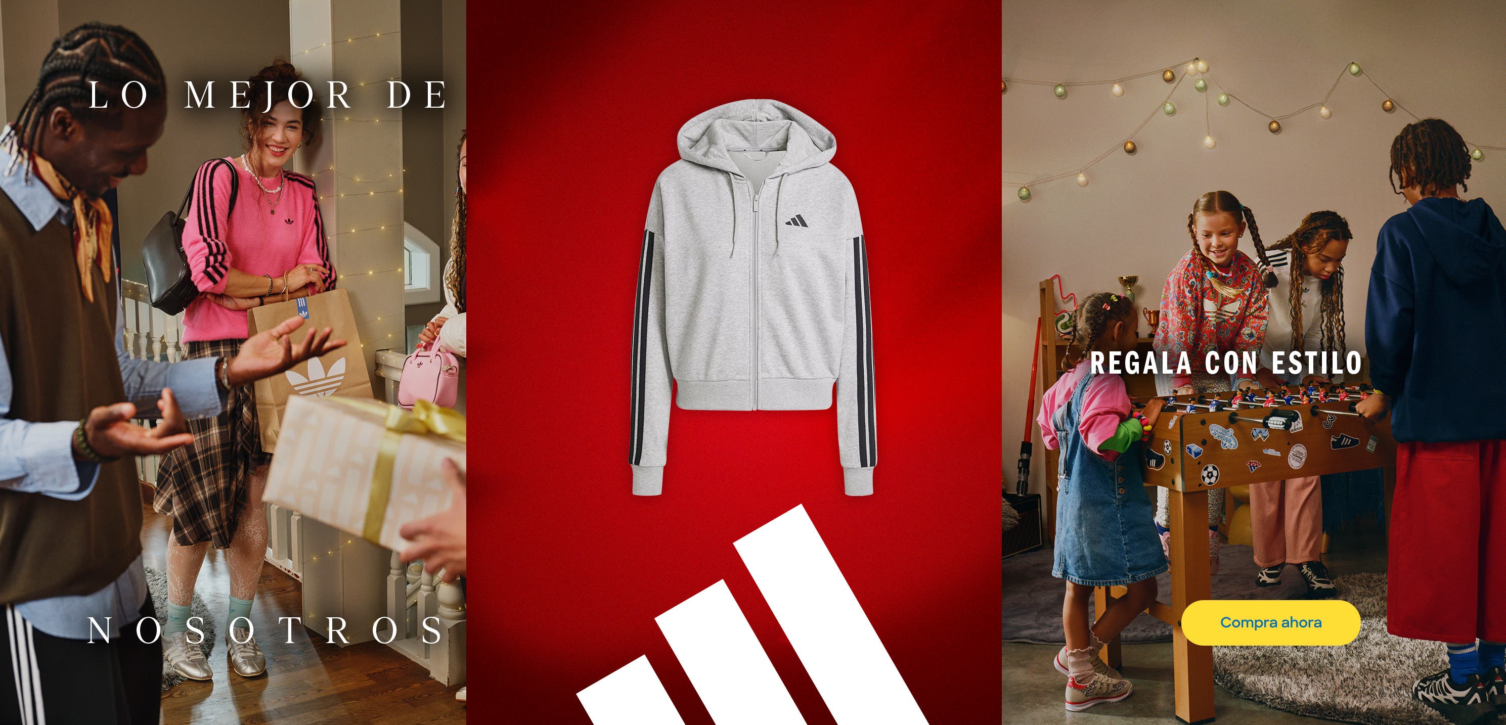 Adidas. Lo mejor de nosotros. Regala con estilo. Pulsa aquí para elegir.