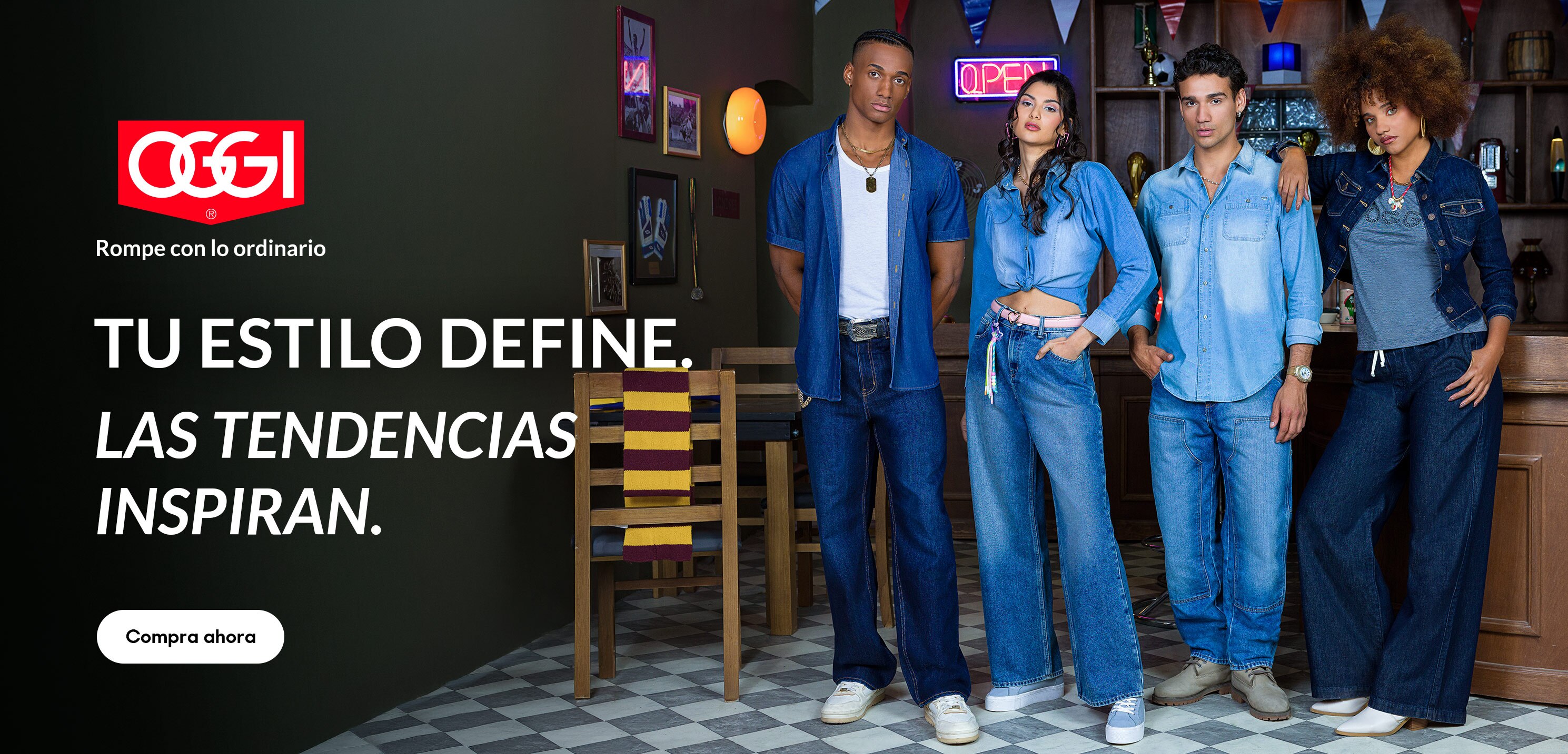 OGGI. Rompe con lo ordinario. Tu estilo define. Las tendencias inspiran. Pulsa aquí para ver ropa de la marca OGGI.