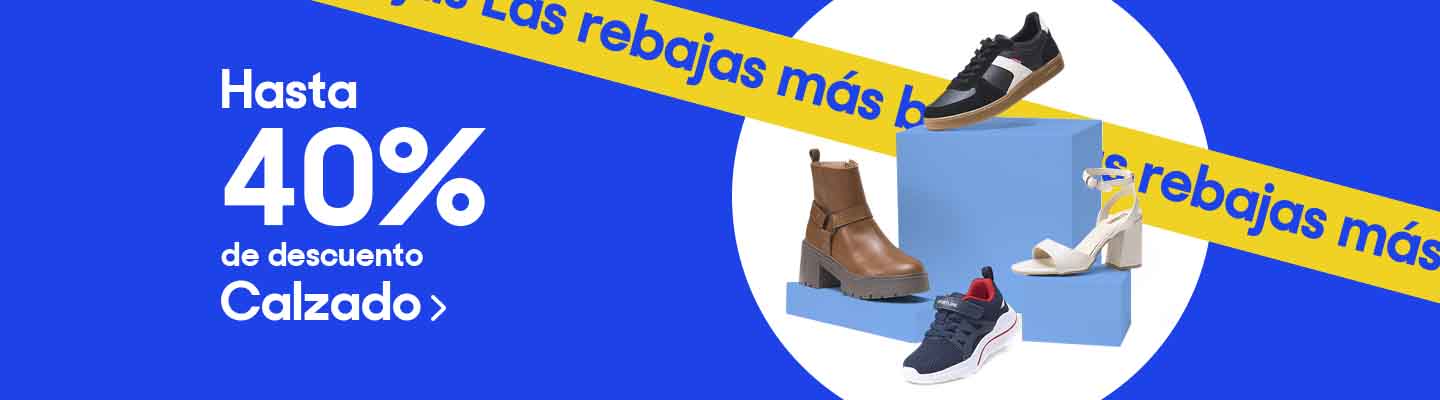 Hasta 40% de descuento en calzado. Pulsa aquí para elegir.