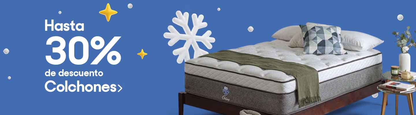 Hasta 30% de descuento en colchones. Pulsa aquí para elegir.