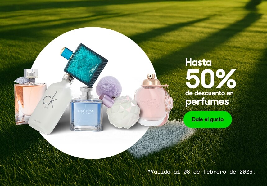 Hasta 50% de descuento en perfumes. Válido al 08 de febrero de 2026. Pulsa aquí para elegir.