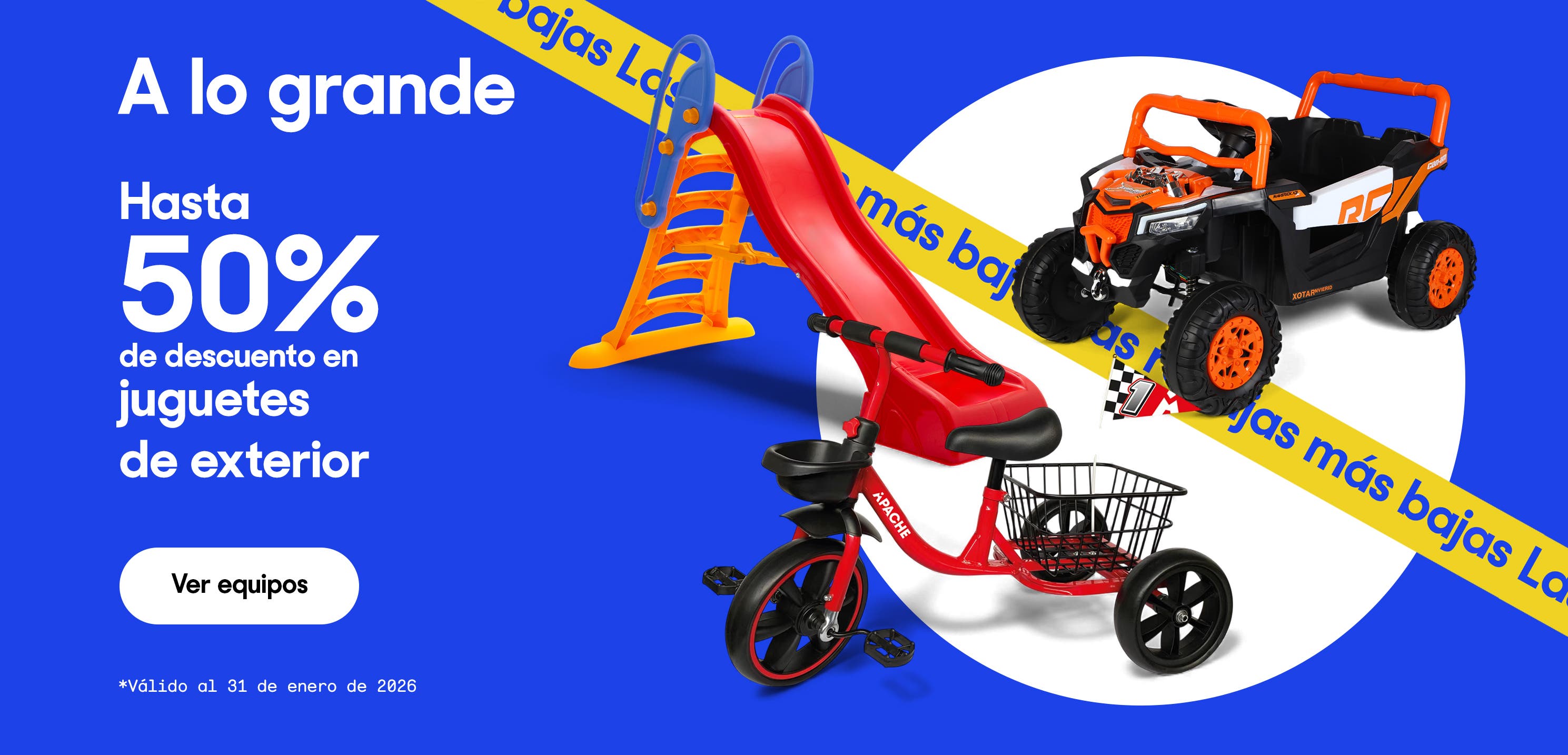 A lo grande. Hasta 50% de descuento en juguetes de exterior. *Válido al 31 de enero de 2026. Pulsa aquí para ver más.