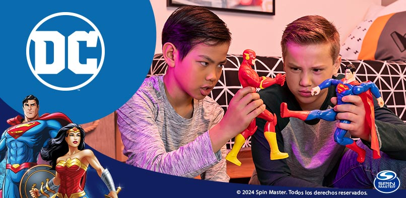 Spin Master. Juguetes de DC. Pulsa aquí para elegir sus superhéroes favoritos.