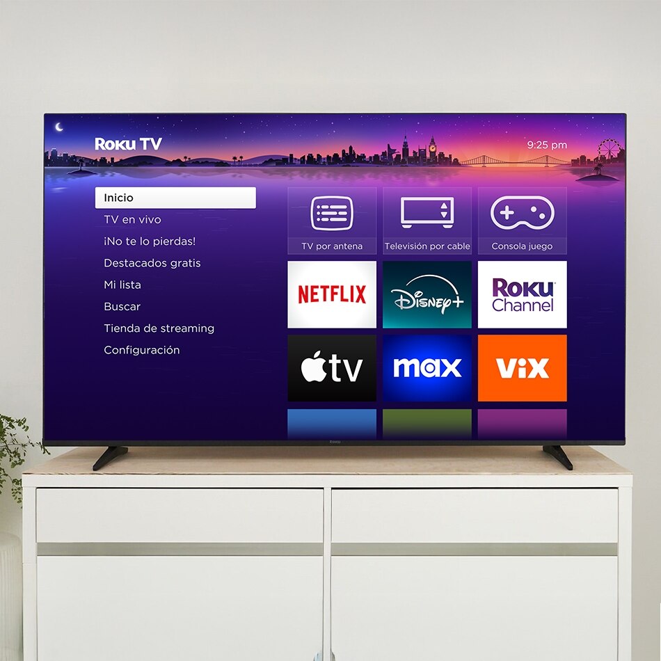Smart TV encendida con Roku