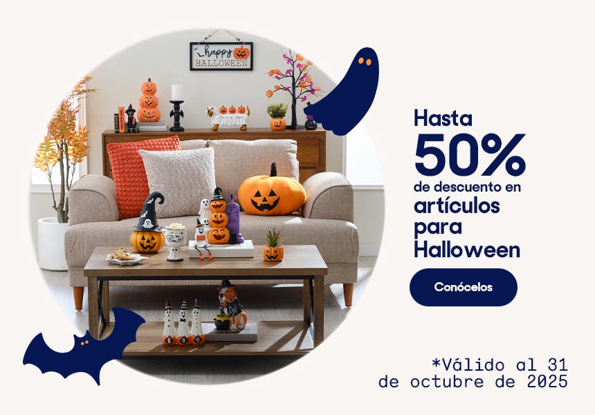 Hasta 50% de descuento en artículos para Halloween. Válido al 31 de octubre de 2025. Pulsa aquí para elegir.