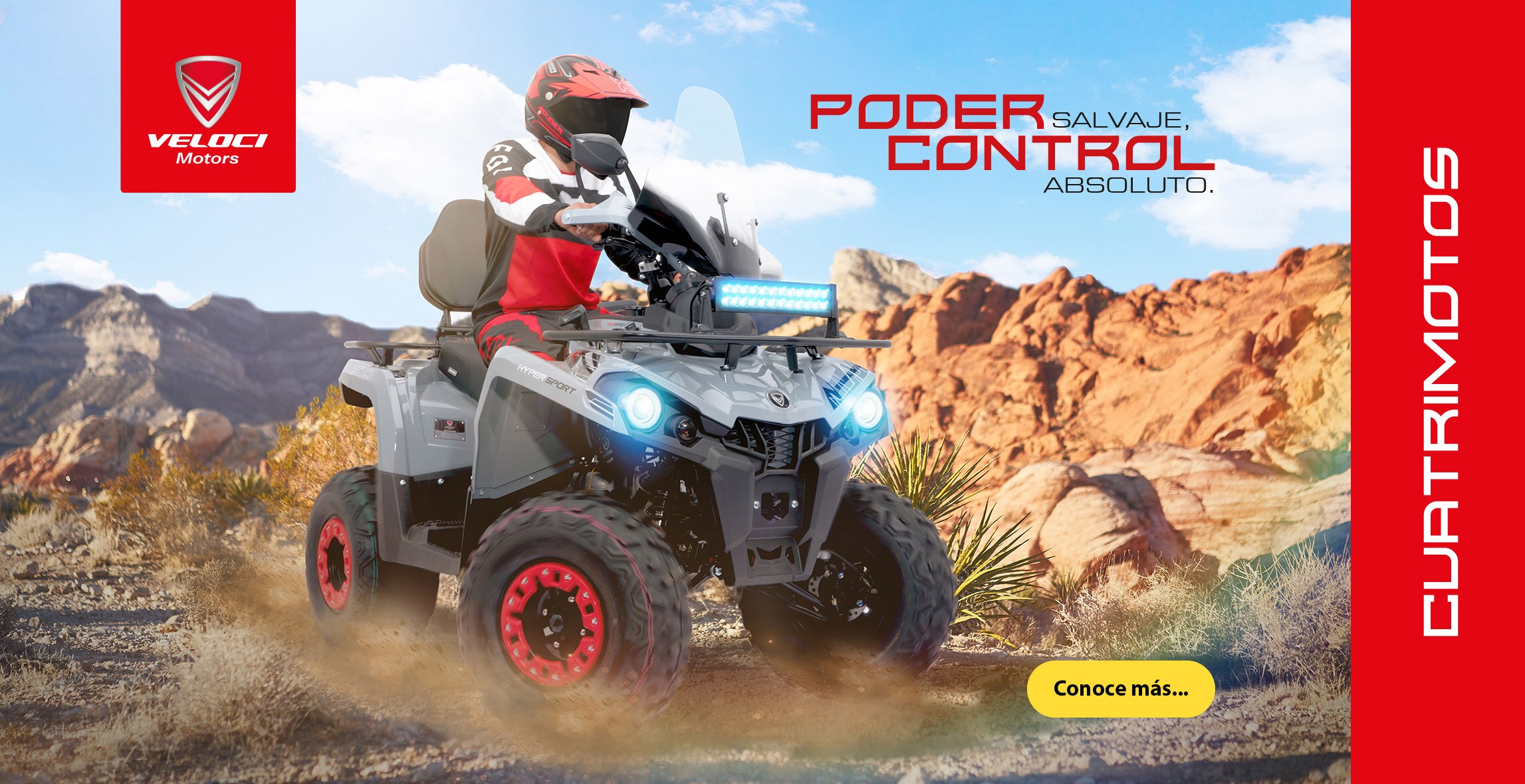 Veloci. Poder salvaje, control absoluto. Pulsa aquí para descubrir motocicletas.