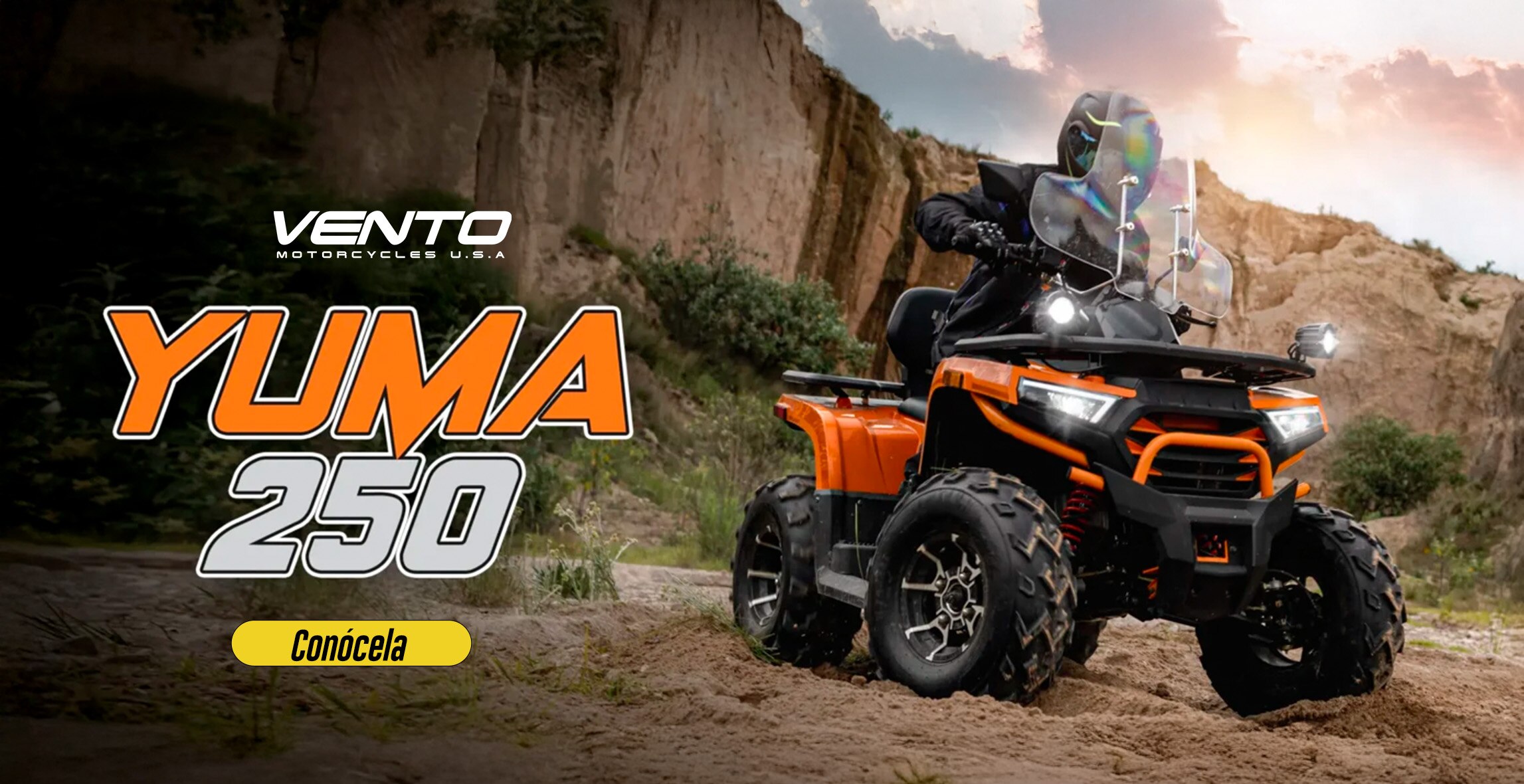 Motocicleta Vento modelo Yuma 250 cc. Pulsa aquí para conocerla.