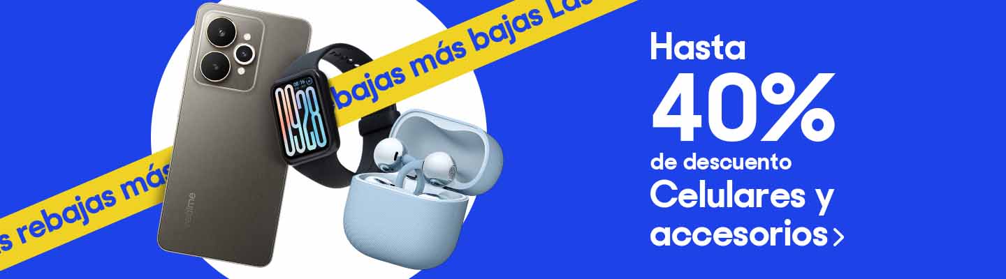 Hasta 40% de descuento en celulares y accesorios. Pulsa aquí para elegir.