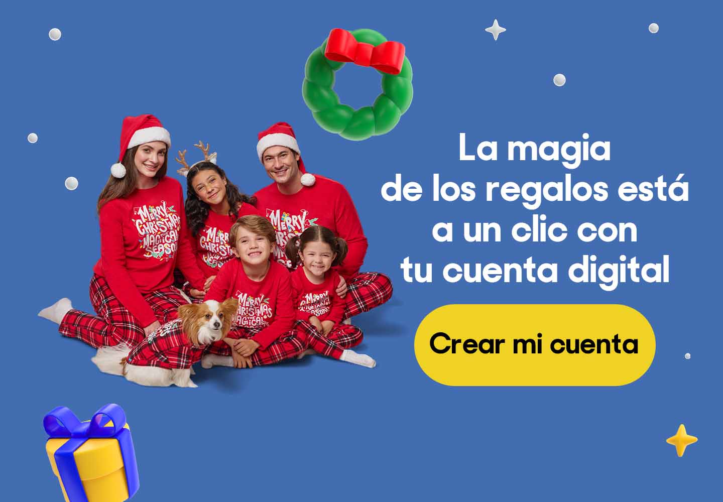 La magia de los regalos está a un clic con tu cuenta digital. Pulsa aquí para crear tu cuenta y estrenar.