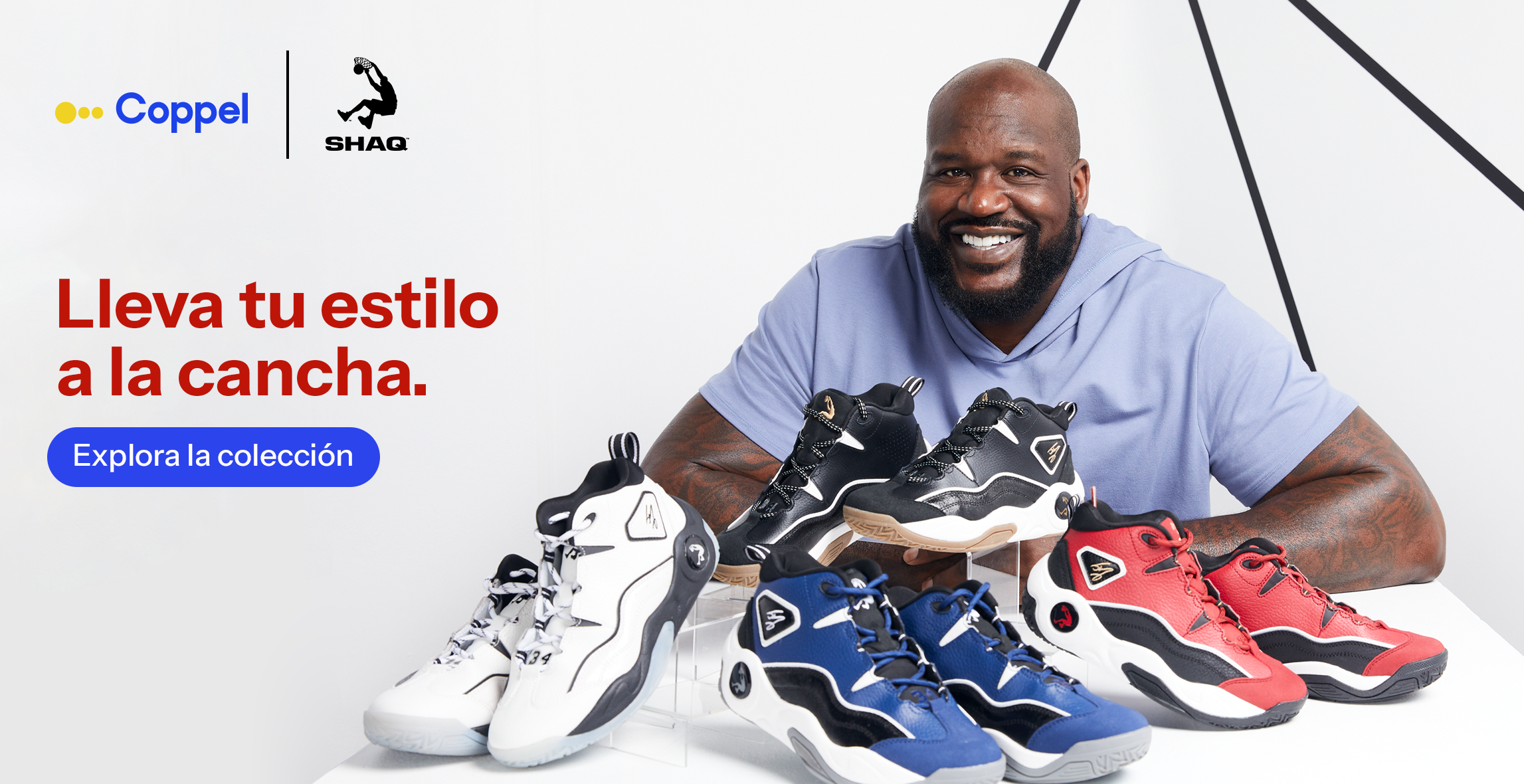 Coppel. SHAQ. Lleva tu estilo a la cancha. Pulsa aquí para conocer el calzado de la marca.