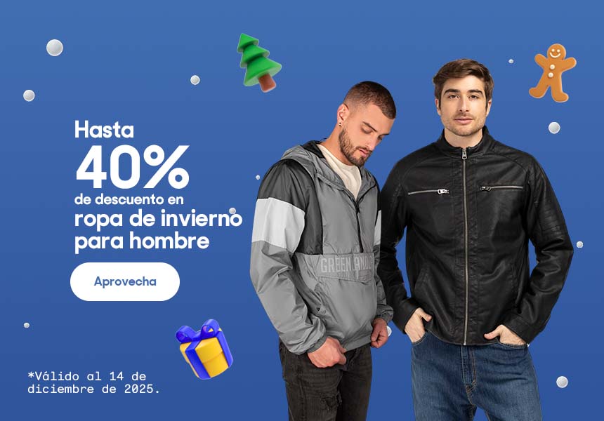 Hasta 40% de descuento en ropa de invierno para hombre. Válido al 14 de diciembre de 2025. Pulsa aquí para elegir.