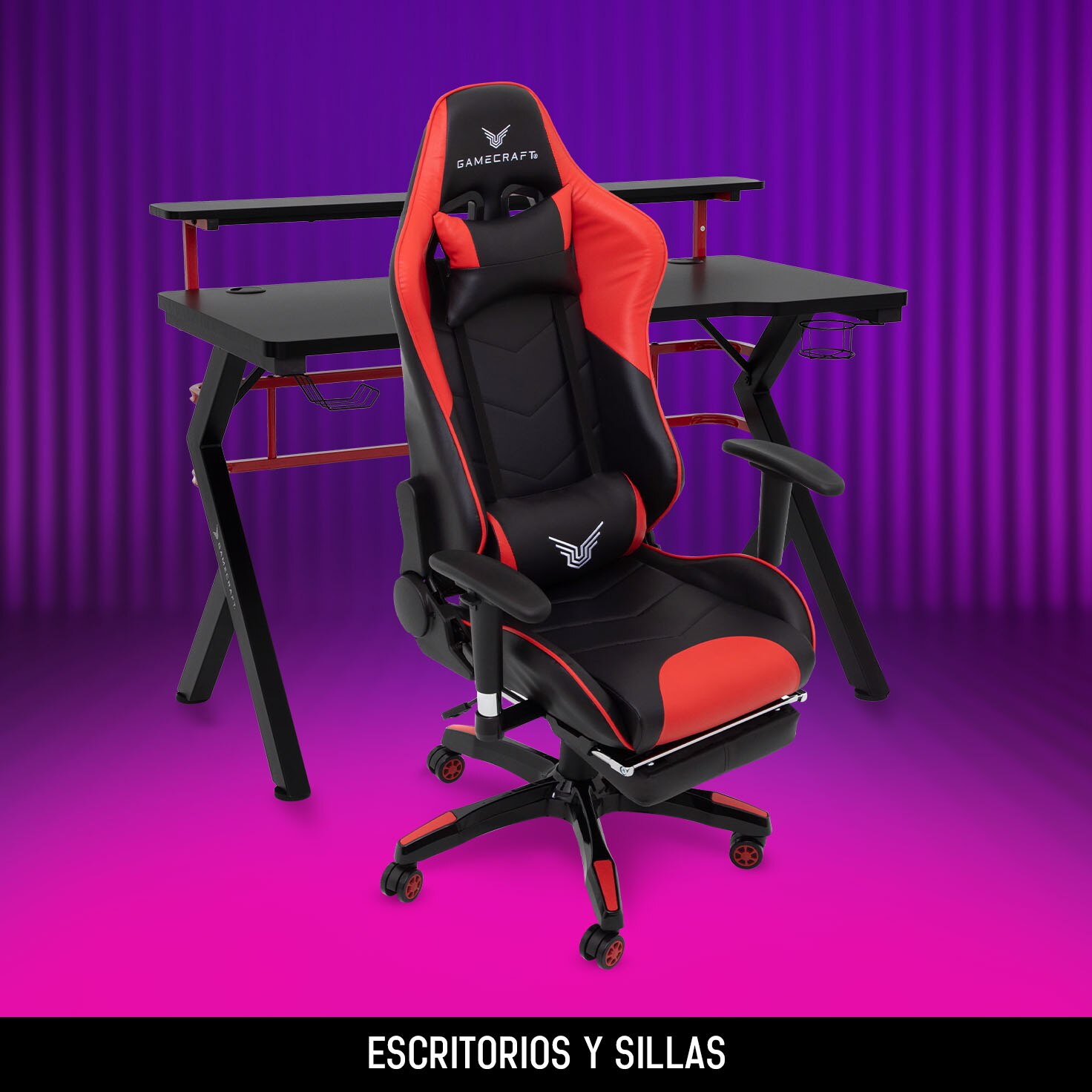 Gamecraft. Escritorios, sillas gamer y de oficina. Pulsa aquí para equiparte.