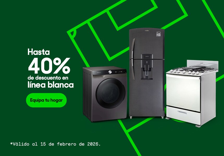Hasta 40% de descuento en línea blanca. Válido al 15 de febrero de 2026. Pulsa aquí para elegir.